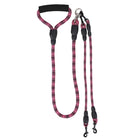 No-Tangle Dual Dog Leash - Reflective Walking Lead with Swivel Coupler & Padded Handle