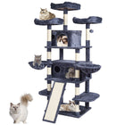 Deluxe 68.5" Indoor Cat Tree with 2 Cozy Condos and Scratch Resistant Posts