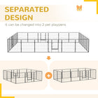 Expandable 24 Panel Pet Playpen - Ideal Indoor/Outdoor Enclosure for Small & Medium Dogs with Secure Locking Door