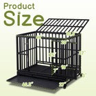Heavy Duty 42-Inch 3-Door Dog Kennel – Removable Tray & Lockable Wheels for Easy Mobility