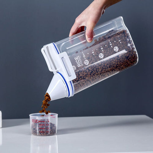 BPA-Free Pet Food Holder - Keep Dog and Cat Food Fresh with Airtight Design and Convenient Pour Spout