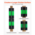 Premium Livestock Grooming Tool - 16.9" x 7.5" Goat Scratcher Brush with Easy Install Screws - Ideal Back Itch Relief for Sheep, Cattle, and Pigs - Green & Black