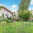 Expandable 24 Panel Pet Playpen - Ideal Indoor/Outdoor Enclosure for Small & Medium Dogs with Secure Locking Door