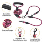 Tangle-Free Dual Dog Leash with Reflective Features and Comfortable Padded Handle