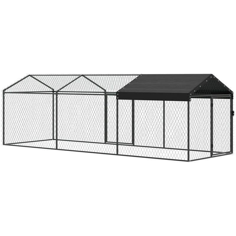 High-Quality Metal Chicken Run with Anti-UV Canopy for Safe Poultry Housing