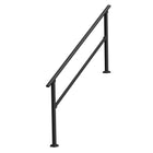 Outdoor 5-Step Handrail Kit for Safety & Style - Carbon Steel Stair Rails with Installation