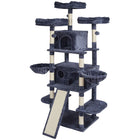 Deluxe 68.5" Indoor Cat Tree with 2 Cozy Condos and Scratch Resistant Posts