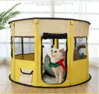 Portable Pet Soft Playpen; Pop up Tent Indoor & Outdoor Use Durable Paw Kennel Cage; Waterproof Bottom Removable Top Puppy Pen