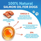 Natural Salmon Oil for Dogs – Omega 3 Fish Oil for Allergies & Coat Health, 8 FL OZ