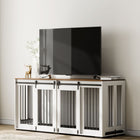 Spacious 72-Inch Double Dog Crate Furniture with Steel Frame and Modern Design