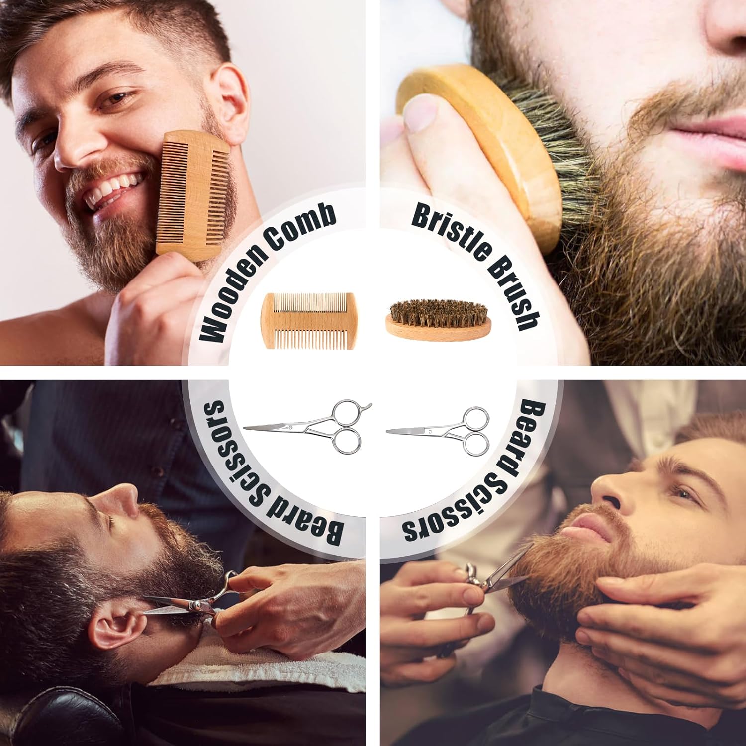 Beard Care Gifts Kit for Men, Beard Mustache Grooming Kit -Beard Balm