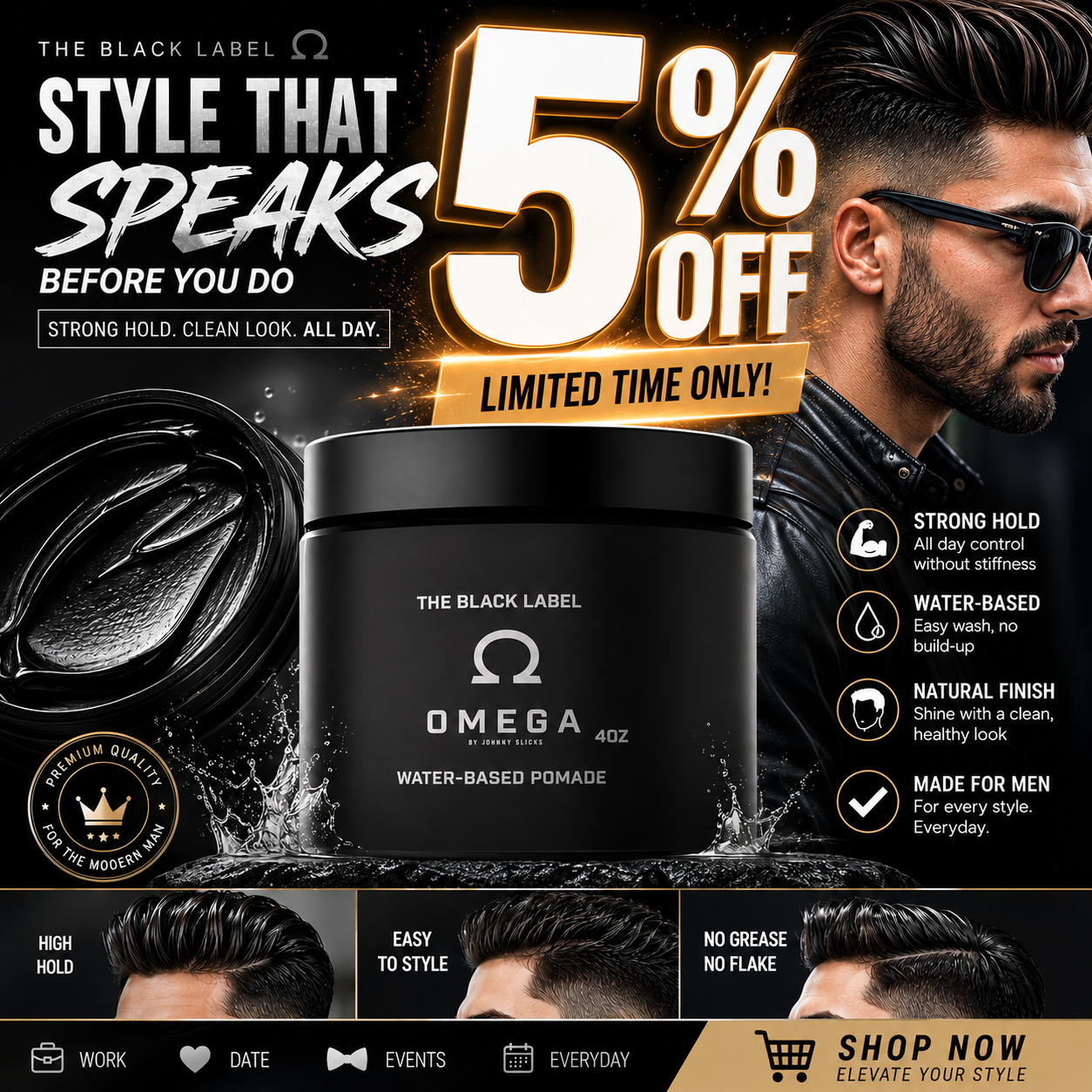 Omega Water Based Pomade