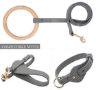 Elegant Beechwood and Leather Dog Leash for Fashionable Pets - Boutique Edition