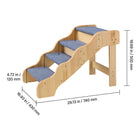 Sturdy 4-Step Pet Ladder - Ideal for High Beds, Sofas & Cars, Non-Slip Surface, Supports Dogs & Cats Up to 150lbs