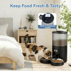 Automatic 6L Cat Feeder for Multiple Pets - Timed Food Dispenser with Voice Recorder