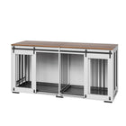 Spacious 72-Inch Double Dog Crate Furniture with Steel Frame and Modern Design