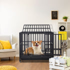 Heavy Duty 42-Inch 3-Door Dog Kennel – Removable Tray & Lockable Wheels for Easy Mobility