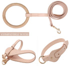 Elegant Beechwood and Leather Dog Leash for Fashionable Pets - Boutique Edition