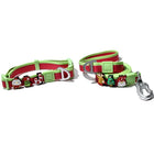 Festive Waterproof Dog Collar and Leash Bundle with Adorable Charms for Small and Medium Breeds