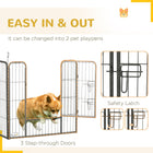 Expandable 24 Panel Pet Playpen - Ideal Indoor/Outdoor Enclosure for Small & Medium Dogs with Secure Locking Door