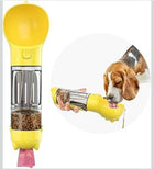 Ultimate 4-in-1 Portable Pet Water Bottle with Food Storage and Poop Bag Dispenser