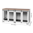 Spacious 72-Inch Double Dog Crate Furniture with Steel Frame and Modern Design