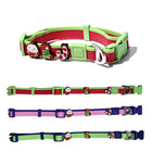 Festive Waterproof Dog Collar and Leash Bundle with Adorable Charms for Small and Medium Breeds