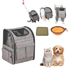 Travel-Friendly Rolling Pet Backpack with Upgraded Wheels for Small Dogs & Cats - Airline Approved