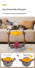 Interactive Cat BBQ Food Toy with Rotating Flame Design