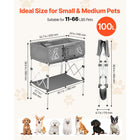 Space-Saving Pet Grooming Tub: Foldable Dog Bath with Integrated Drain Hose for Indoor & Outdoor Use