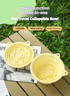 Travel-Friendly Collapsible Pet Bowl: Versatile Slow-Feeder with Strong Suction for On-The-Go Use