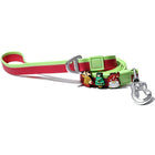 Festive Waterproof Dog Collar and Leash Bundle with Adorable Charms for Small and Medium Breeds