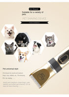 All-in-One Pet Clipper Set: Silent Dog and Cat Grooming Kit with Rechargeable Convenience