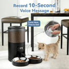 Automatic 6L Cat Feeder for Multiple Pets - Timed Food Dispenser with Voice Recorder