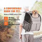 Travel-Friendly Rolling Pet Backpack with Upgraded Wheels for Small Dogs & Cats - Airline Approved