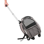 Travel-Friendly Rolling Pet Backpack with Upgraded Wheels for Small Dogs & Cats - Airline Approved