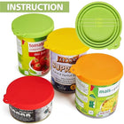 Silicone Food Can Covers for Pets - Safe & Flexible Dog and Cat Can Lids - 2 Pack