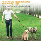 Tangle-Free Dual Dog Leash with Reflective Features and Comfortable Padded Handle