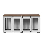 Spacious 72-Inch Double Dog Crate Furniture with Steel Frame and Modern Design