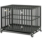 Durable 44" Heavy-Duty Pet Dog Crate with Playpen Feature & Easy-Clean Removable Tray