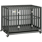 Durable 44" Heavy-Duty Pet Dog Crate with Playpen Feature & Easy-Clean Removable Tray