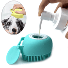 Soft Silicone Pet Hair Comb & Bath Brush for Dogs - Gentle Scalp Massager and Shampoo Tool