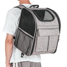 Travel-Friendly Rolling Pet Backpack with Upgraded Wheels for Small Dogs & Cats - Airline Approved