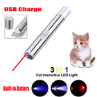 Pet Fun 3-in-1 Toy Pack: USB Rechargeable Laser, Flashlight & UV Light for Hours of Entertainment