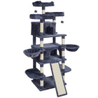 Deluxe 68.5" Indoor Cat Tree with 2 Cozy Condos and Scratch Resistant Posts