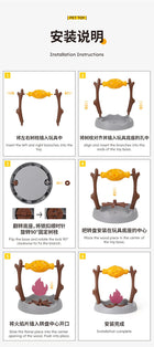 Interactive Cat BBQ Food Toy with Rotating Flame Design