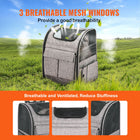 Travel-Friendly Rolling Pet Backpack with Upgraded Wheels for Small Dogs & Cats - Airline Approved