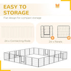 Expandable 24 Panel Pet Playpen - Ideal Indoor/Outdoor Enclosure for Small & Medium Dogs with Secure Locking Door